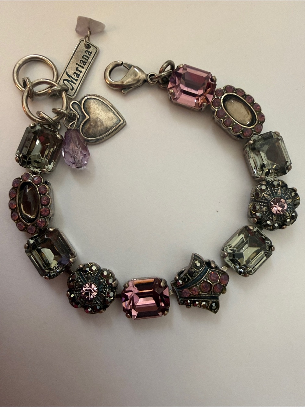 MARIANA Sworoski Crystal Charm Bracelet Stunning